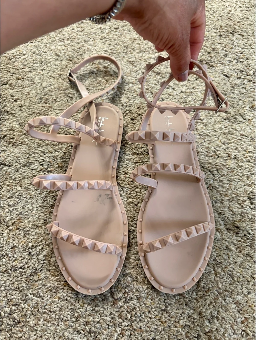 Nicole Miller New York jelly studded sandals